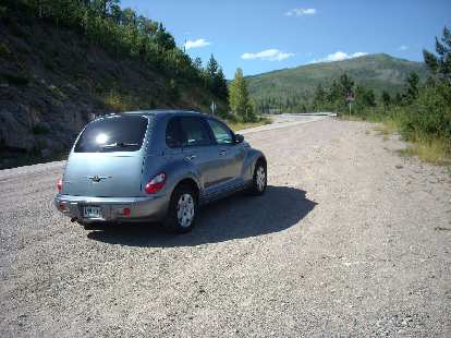 My ride for the weekend was a 2008 or 2009 Chrysler PT Cruiser.  I actually really liked it.