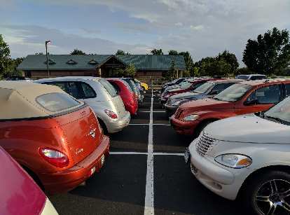 So many PT Cruisers in Eastman Park in Windsor, Colorado.