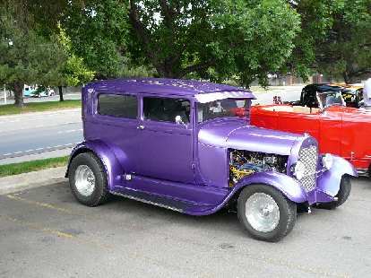 Purple hot rod.