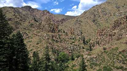 The Palace in the Poudre Canyon, as viewed from Crystal Wall. The Palace in the Poudre Canyon, as viewed from Crystal Wall.
