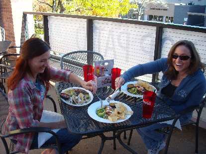 Tori and Raquel, a.k.a. food thieves.