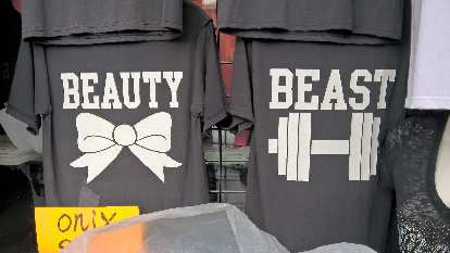 Beauty and the Beast T-shirts.