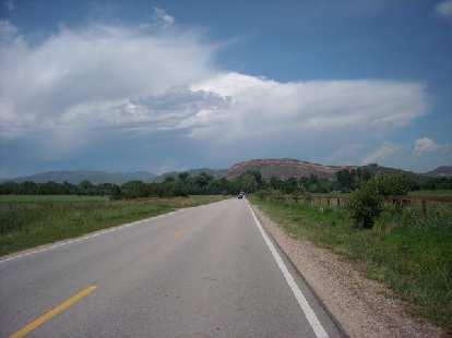 Towards the red rock in Bellvue just north of Bingham Hill. Towards the red rock in Bellvue just north of Bingham Hill.