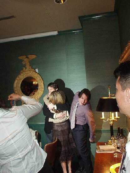 Dan hugging Susan, with brother David behind. Dan hugging Susan, with brother David behind.