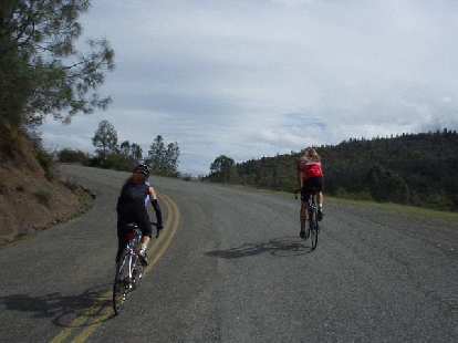 Mile 93, 1:46 p.m.: Last part of the most significant climb of the day: Big Canyon Road, with the peak at 2175 feet.