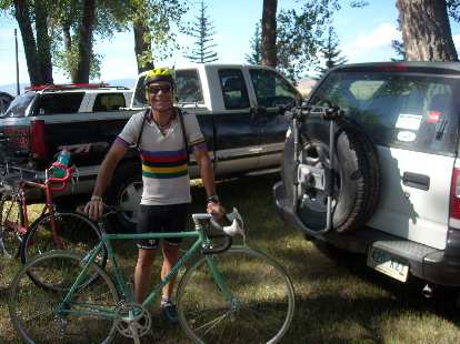 Eddie and his 80s Bianchi.