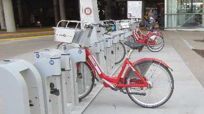 Denver B-Cycle, red city share bicycle
