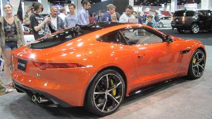 orange 2016 Jaguar F-Type coupe