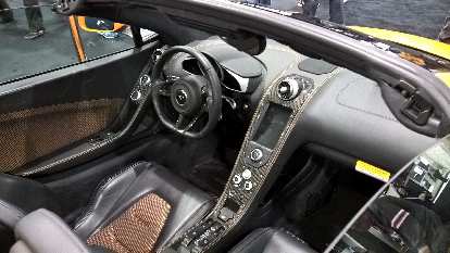 The interior of the McLaren MP4-12C spider.