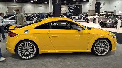 Yellow 2016 Audi TT coupe. Yellow 2016 Audi TT coupe.