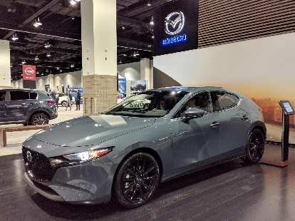 A 2019 Mazda 3 five-door. A 2019 Mazda 3 five-door.