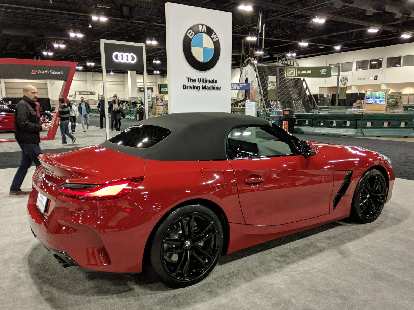 A red 2019 BMW Z4.