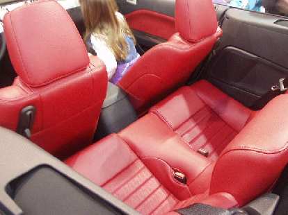 The back seat of the Mustang convertible reminded me of that of my '86 Porsche 944: mostly for groceries.