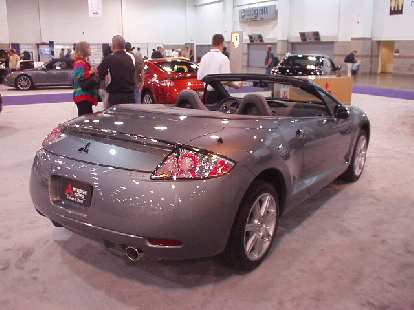 The new Mitsubishi Eclipse Spyder looked okay and has a nifty power top.