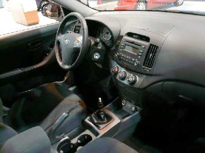 The stylish interior of the Hyundai Elantra.
