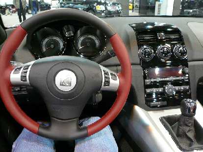 This is the interior of the Saturn Sky, the corporate twin of the Solstice.  Elegant, but not as inspired as the Solstice's.