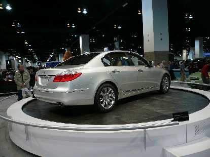 The Hyundai Genesis pre-production luxury car was also popular.  Looks a lot like the BMW 7-series (including Bangle Butt) but is supposed to be around the price of a 3-series.