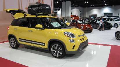Fiat 500L. Definitely looks funky compared to the 2-door 500.