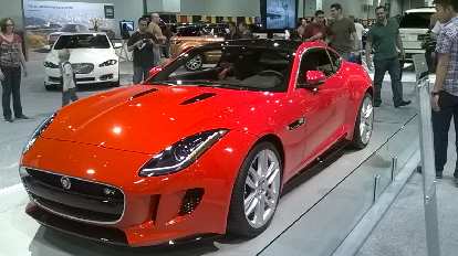 The 2015 Jaguar F-Type coupe. One of the most handsome cars of the show.