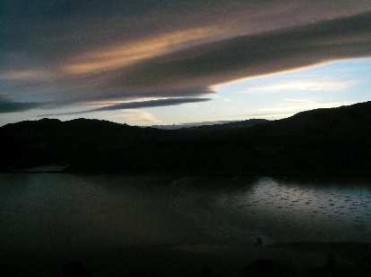 Neat cloud formations as the sun set.