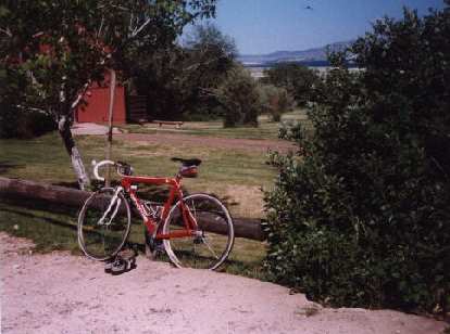 red Cannondale, 1998 Eastern Sierra Double Century, red barn