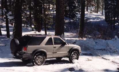 The Blazer got to use its 4-wheel-drive today!