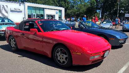 A red 1989 Porsche 944 S4 Convertible, one of 16 imported to the United States. A red 1989 Porsche 944 S4 Convertible, one of 16 imported to the United States.