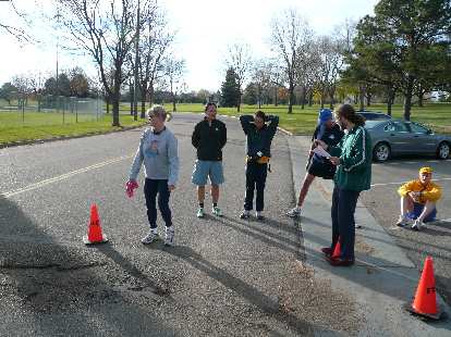 Another gorgeous Colorado day, perfect for running. Here's Diane, Adam, Rae, Chris, and Nick hanging around the start.