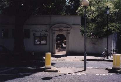 To Holland park with Carolyn.