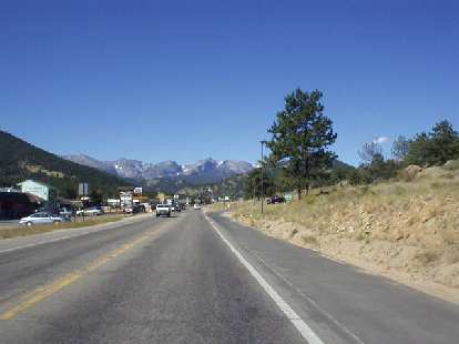 The view of the Rockies to the west of Estes Park.