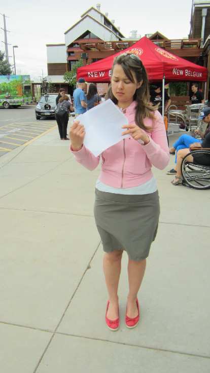 Photo: Paperwork all filled out, Katia was set to test drive some EVs.