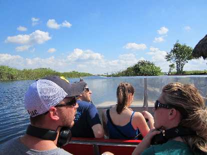 On an airboat. (09 Feb 2013) On an airboat.
