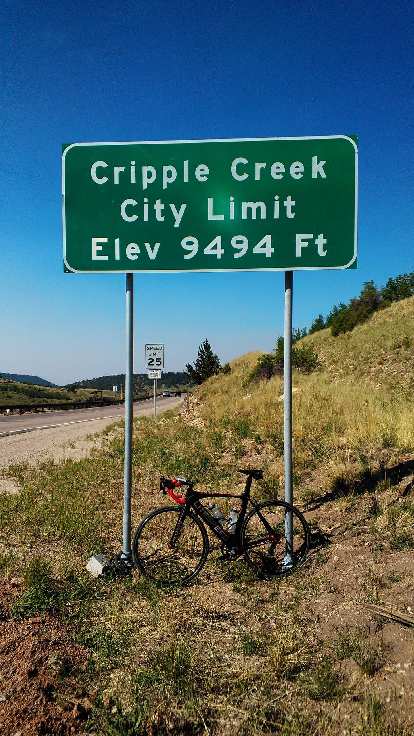 Cripple Creek: Elevation 9494 ft.