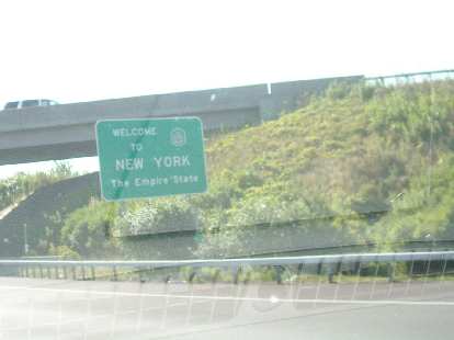 Now in New York, the Empire State. Cops were hiding every 3 miles on the highway and I paid about $20 in tolls to travel across the state. (10 Aug 2011) Now in New York, the Empire State. Cops were hiding every 3 miles on the highway and I paid about $20 in tolls to travel across the state.
