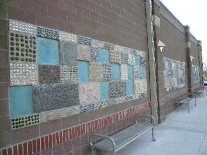 Mosaics on the exterior.