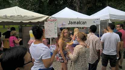 Mi Hungry Jamaican booth at the Festival of Nations.