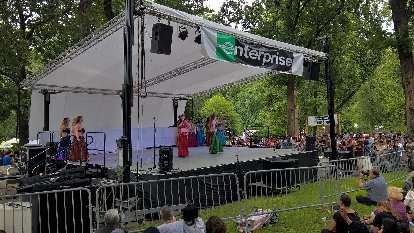 belly dancers at the Festival of Nations