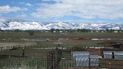 Snow in the foothills west of Fort Collins in May. Snow in the foothills west of Fort Collins in May.