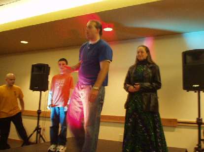 Ryan volunteered to help out the Clown Box folks with their improv comedy skit.