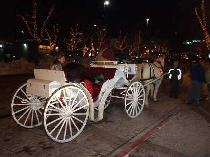 After fireworks and bagpipes, some people hired horse and carriage to take them to their cars in Old Town. Happy new year!