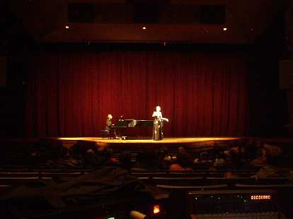 We then saw a 30-minute demonstration put on by Opera Fort Collins in the Lincoln Center. The opera singer was really good.