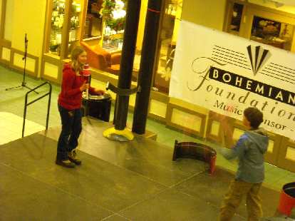 Sven Jorgensen and a volunteer juggling at "SOAR -- amazing balance act." Sven Jorgensen and a volunteer juggling at "SOAR -- amazing balance act."