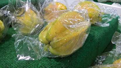 Packaged starfruit.