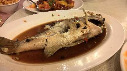 Cooked fish.