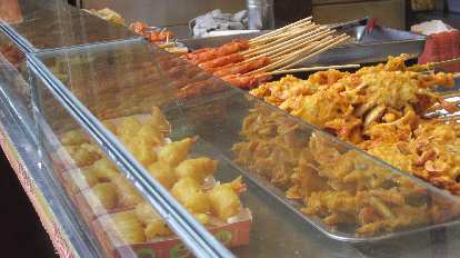 Fried foods sold at the Yuyuan Tourist Mart in Shanghai.