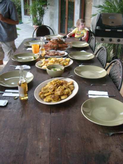 Our last catered meal at the villa also had fried plantains. (19 Mar 2011) Our last catered meal at the villa also had fried plantains.