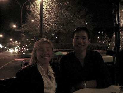 "People in Montreal love to dine outside," said Sylvie in French. And so we had drinks on the terrace...
