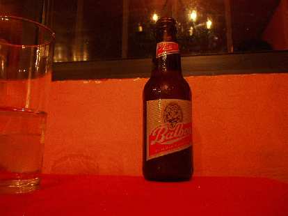 I tried Cerveza Balboa one night. "Like Budweiser," I observed. (05 Mar 2007) Photo: I tried Cerveza Balboa one night. "Like Budweiser," I observed.