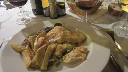 Chicken and mushrooms. Chicken and mushrooms.