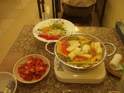 Korean noodles in Saigon.